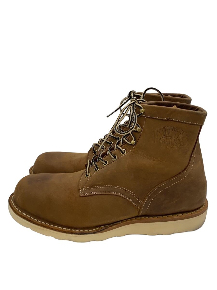 【中古】WHITE’S BOOTS◆レースアップブーツ/US10/CML/なめし革【シューズ】