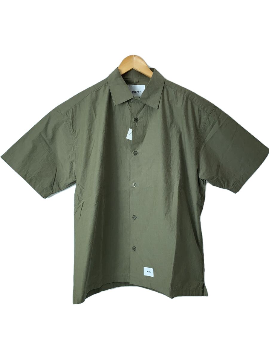 【中古】WTAPS◆半袖プルオーバー/2/綿織物/KHK/231BRDT-SHM04/バックロゴプリント【メンズウェア】