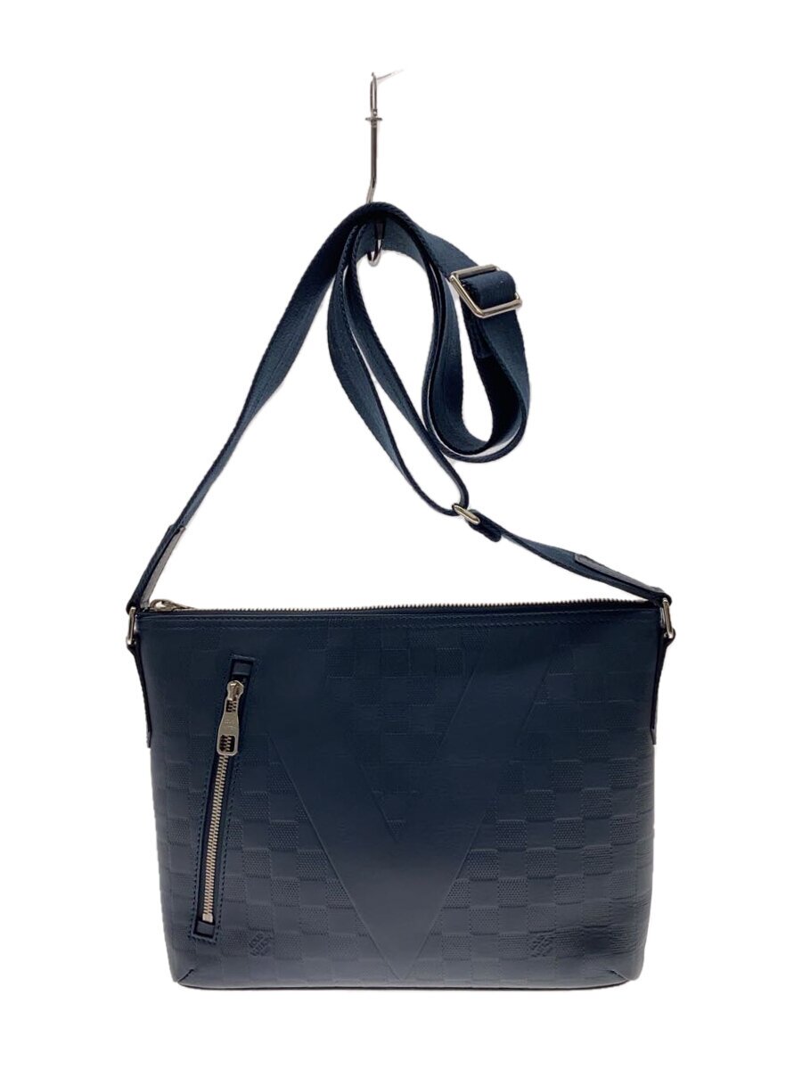 【中古】LOUIS VUITTON◆ミックMM_ダミエ・アンフィニ_NVY/なめし革/NVY【御徒面子】