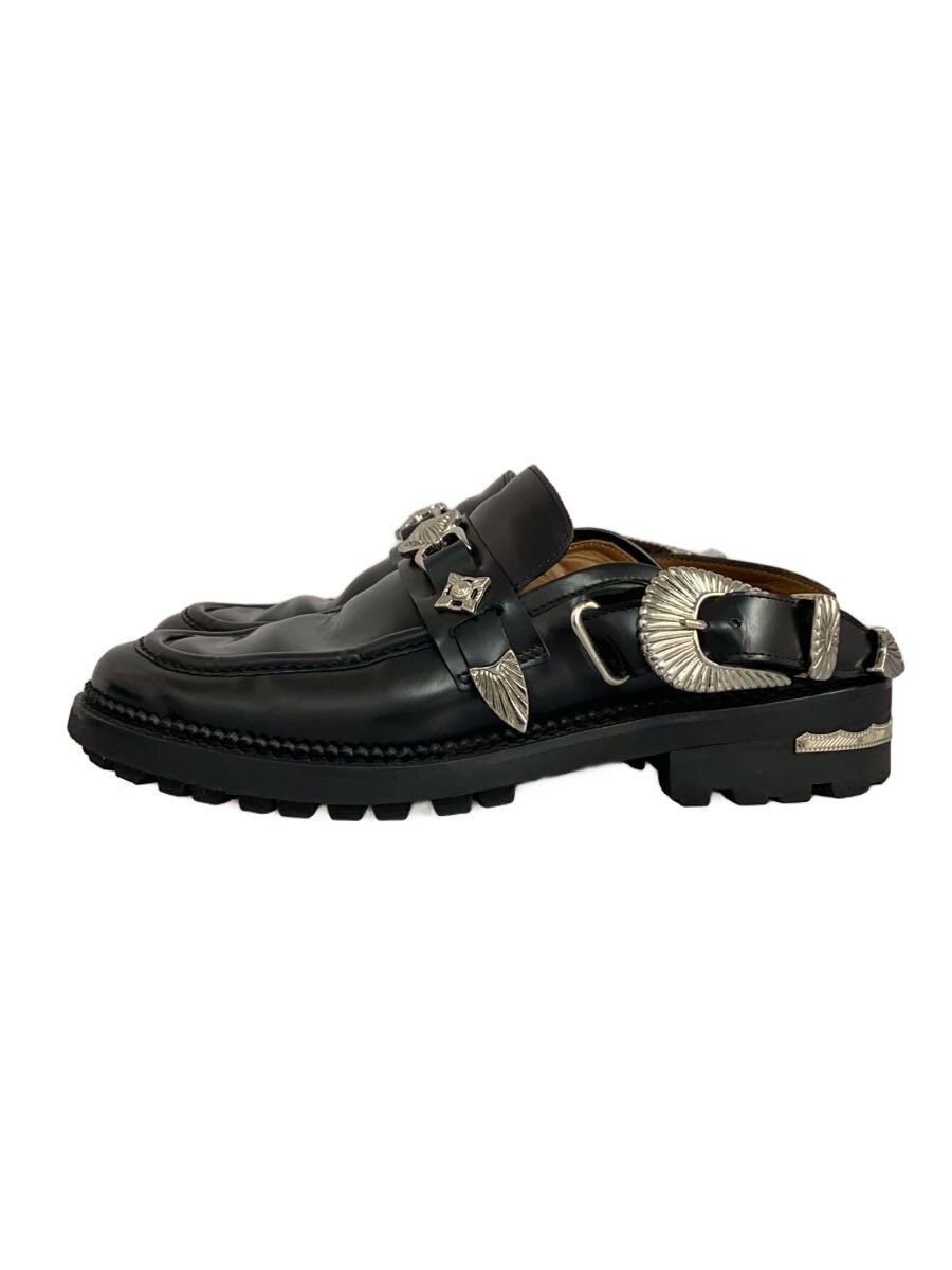 【中古】TOGA PULLA◆BEAMS別注/金属元素バックル/履きジワ有/置き目毛皮/39/BLK【シューズ】