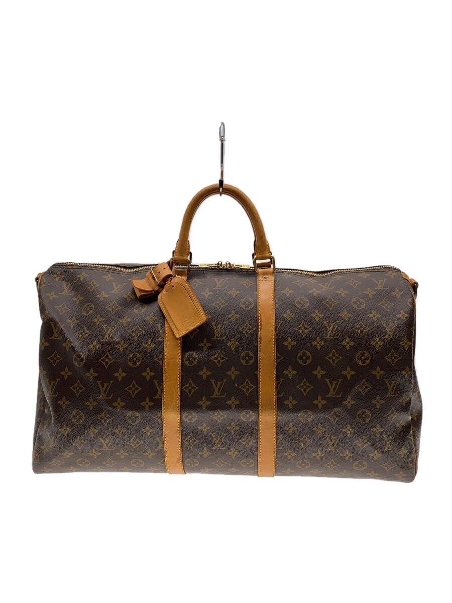 【中古】LOUIS VUITTON◆キーポル・バンドリエール50_モノグラム・帆布_BRW/PVC/BRW【御徒面子】