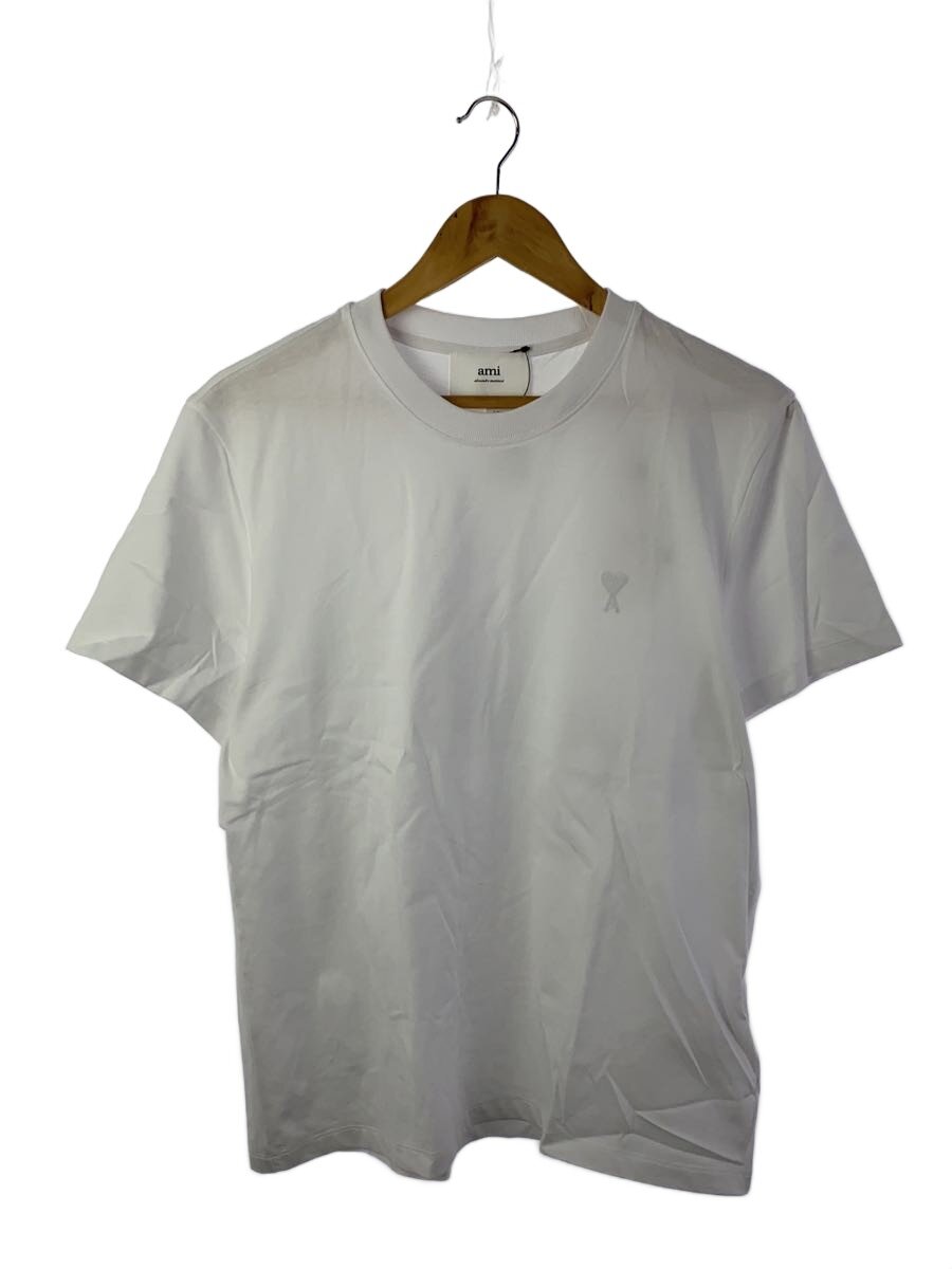【中古】AMI PARIS◆半袖カットソー/--/綿織物/WHT/無地/uts003.724【レディース御召しもの】