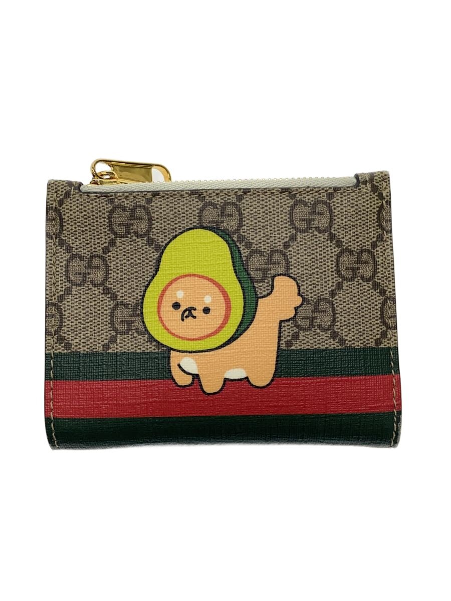 【中古】GUCCI◆コンパクトウォレット_GGスプリーム_アニマル/PVC/BEG/総柄/レディース【服飾雑貨他】|2nd STREET 店