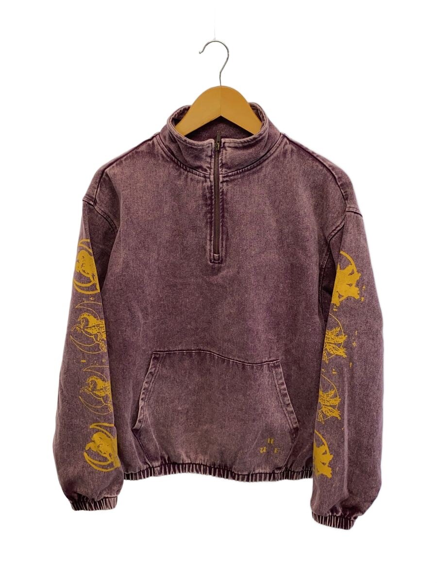 【中古】HUF◆PEGASUS HALF ZIP TOP/トップス/S/綿織物/パープル【メンズウェア】
