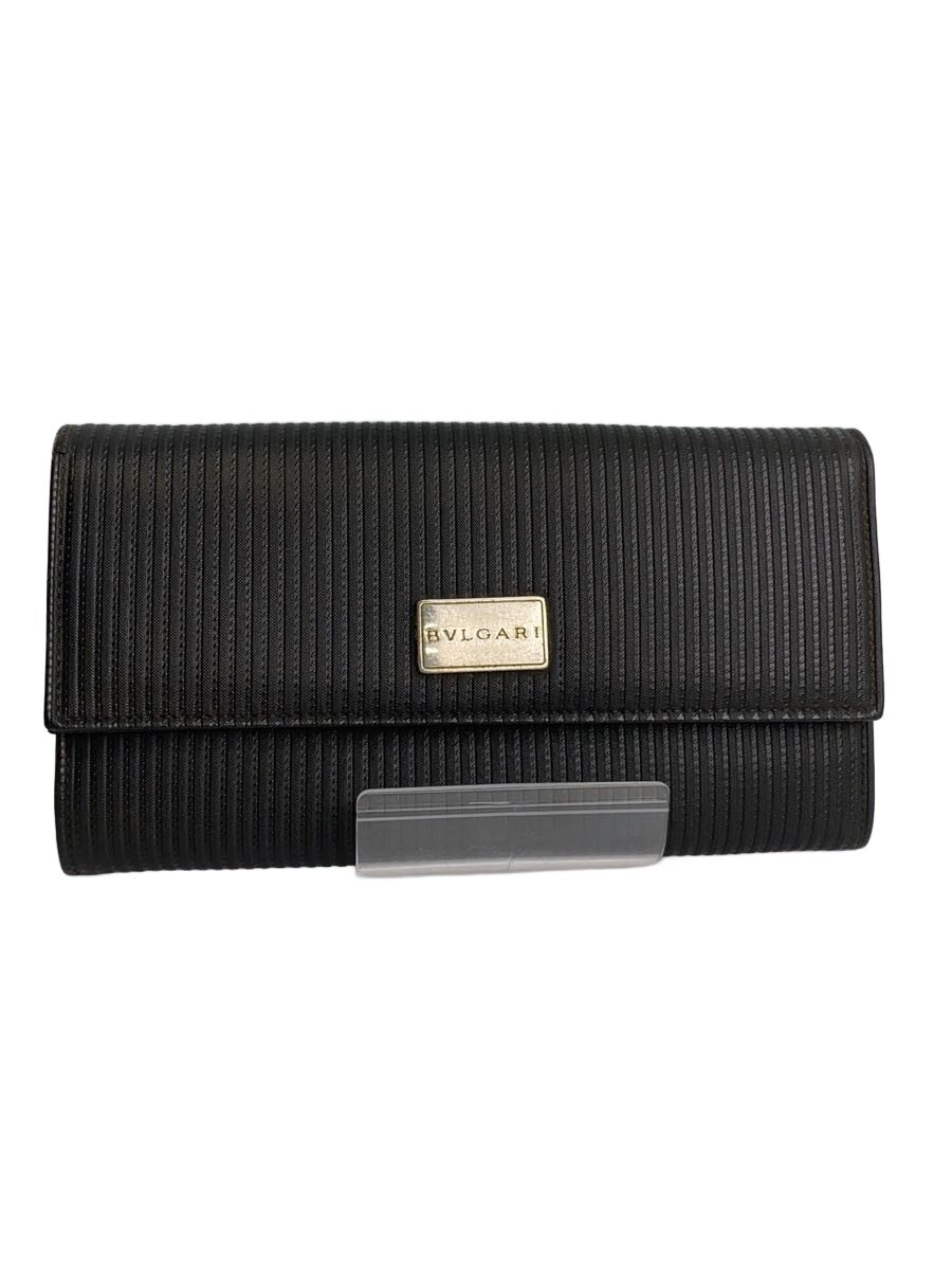 【中古】BVLGARI◆長札入れ/--/BLK/無地/メンズ【服飾雑貨他】