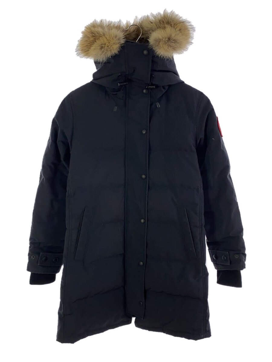【中古】CANADA GOOSE◆Shelburne Parka/ロングダウンジャケット/S/ポリエステル/BLK/無地/3802天使の都市//【レディース御召しもの】
