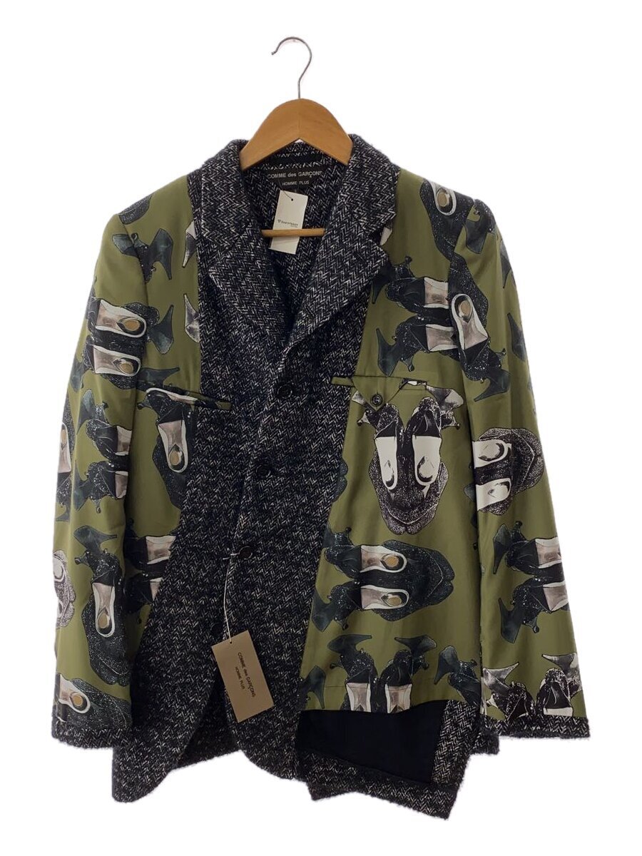 【中古】COMME des GARCONS HOMME PLUS◆AD2021/ベリンボンジャケット/S/羊毛/GRY/PH-J019//【メンズウェア】