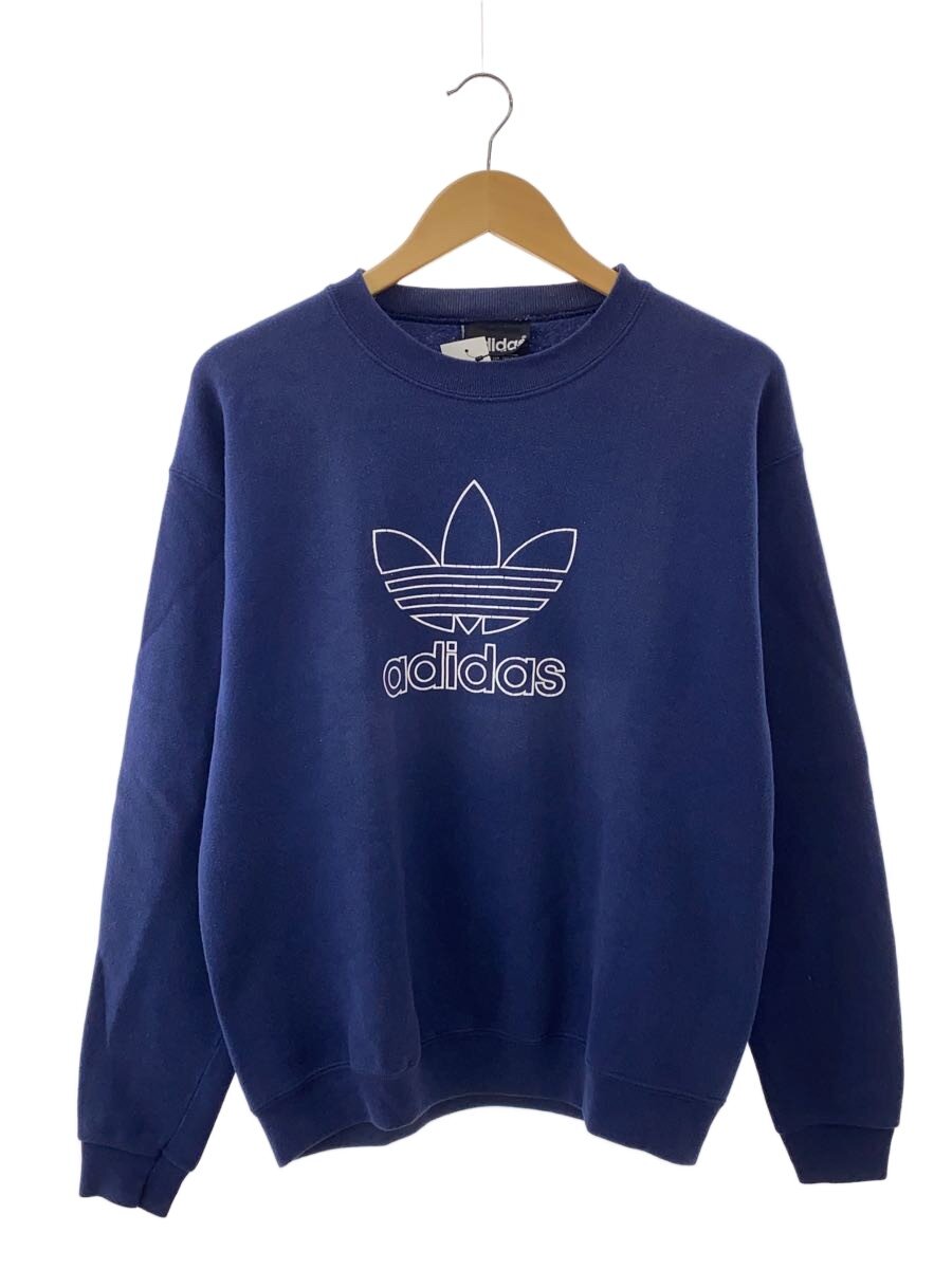 【中古】adidas◆80S/万国引き船/トレフォイルロゴ/USA製/流汗/XL/綿織物/NVY/無地//【メンズウェア】