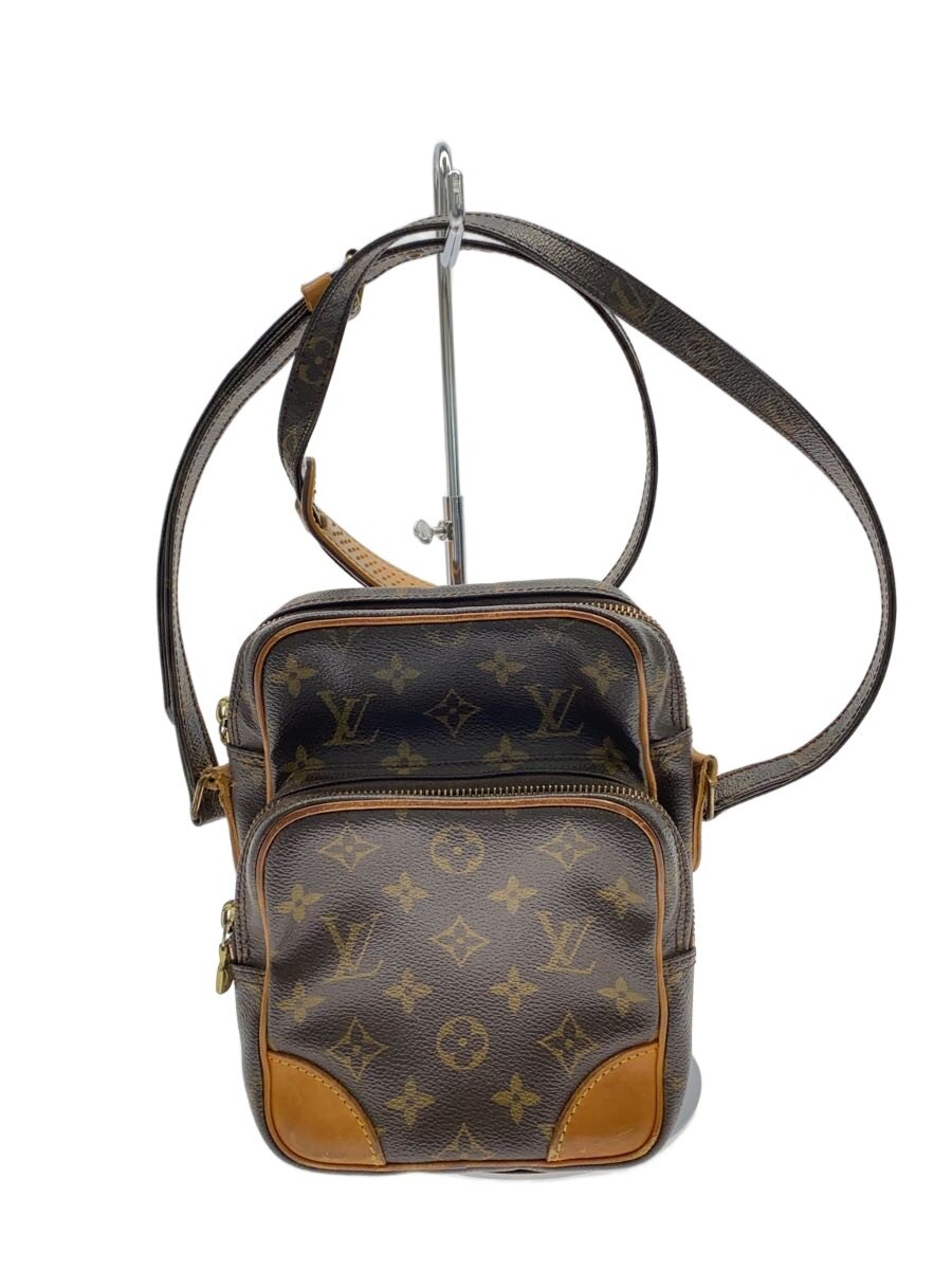 【中古】LOUIS VUITTON◆アマゾン_モノグラム・帆布/PVC/BRW【御徒面子】
