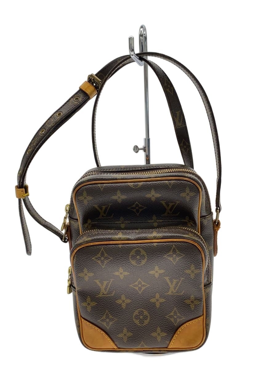 【中古】LOUIS VUITTON◆アマゾン_モノグラム・帆布/PVC/BRW【御徒面子】