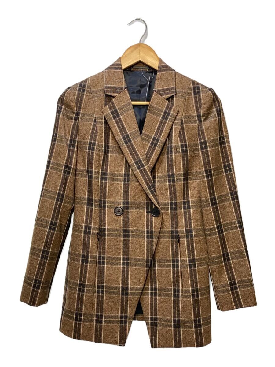【中古】Paul Smith◆タータンチェックジャケット/テーラードジャケット/38/ウール/BRW/チェック/235025 332J【レディースウェア】|2nd STREET 店
