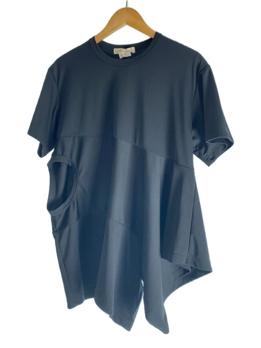 【中古】COMME des GARCONS◆半袖カットソー/M/ポリエステル/BLK/キーパー-T008/AD2022/うつり変わり【レディース御召しもの】