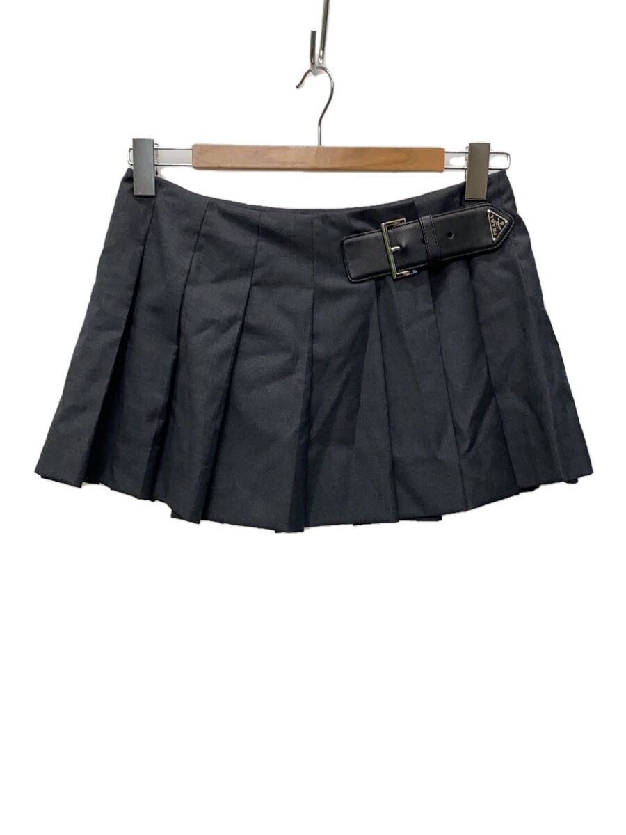 【中古】PRADA◆スコート/38/羊毛/GRY/AP0D1 2021 3578【レディース御召しもの】