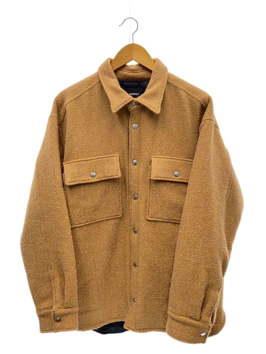 【中古】INDEPICT◆上衣/M/--/CML/無地/TWEED C.P.O. SHIRT JACKET【メンズウェア】