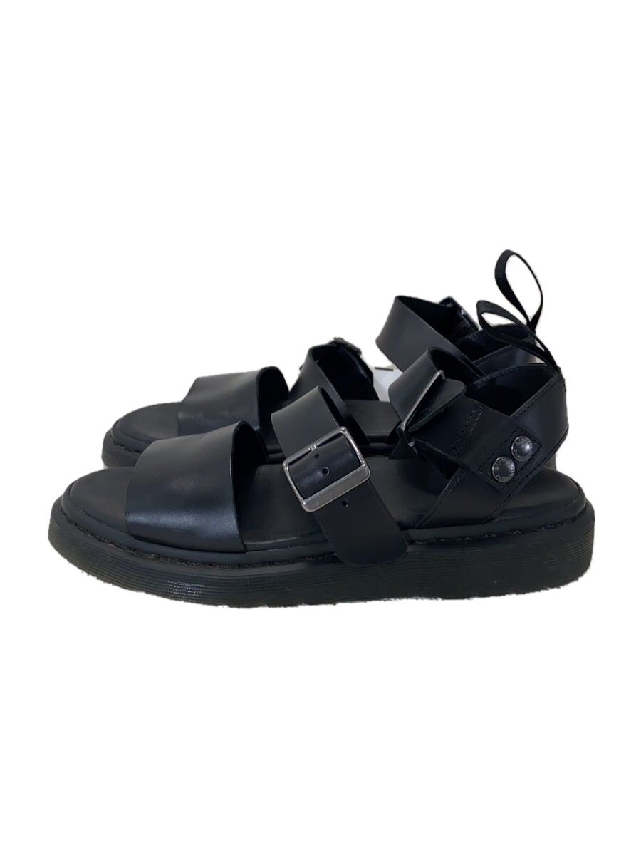 【中古】Dr.Martens◆サンダル/US8/BLK/なめし革【シューズ】