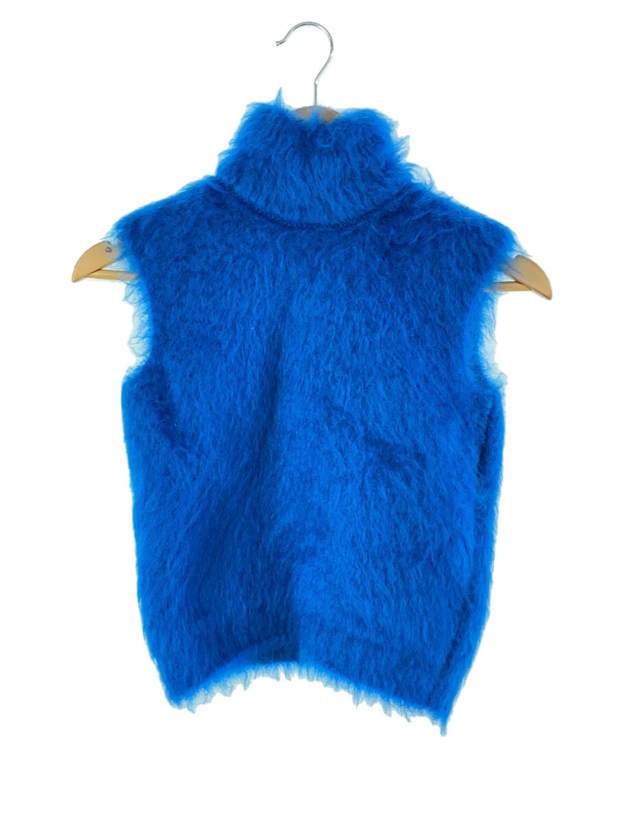 【中古】GUCCI◆L/スワロフスキーG モヘアノースリーブニット/編み物より良い/S/モヘヤ/BLU/765737【レディースお召しもの】