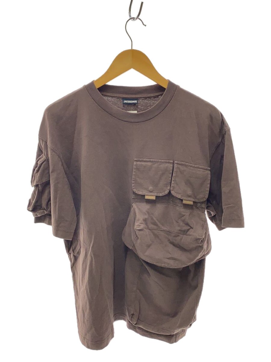 【中古】JACQUEMUS◆le tshirt bolso/Tシャツ/S/コットン/ブラウン【メンズウェア】|2nd STREET 店