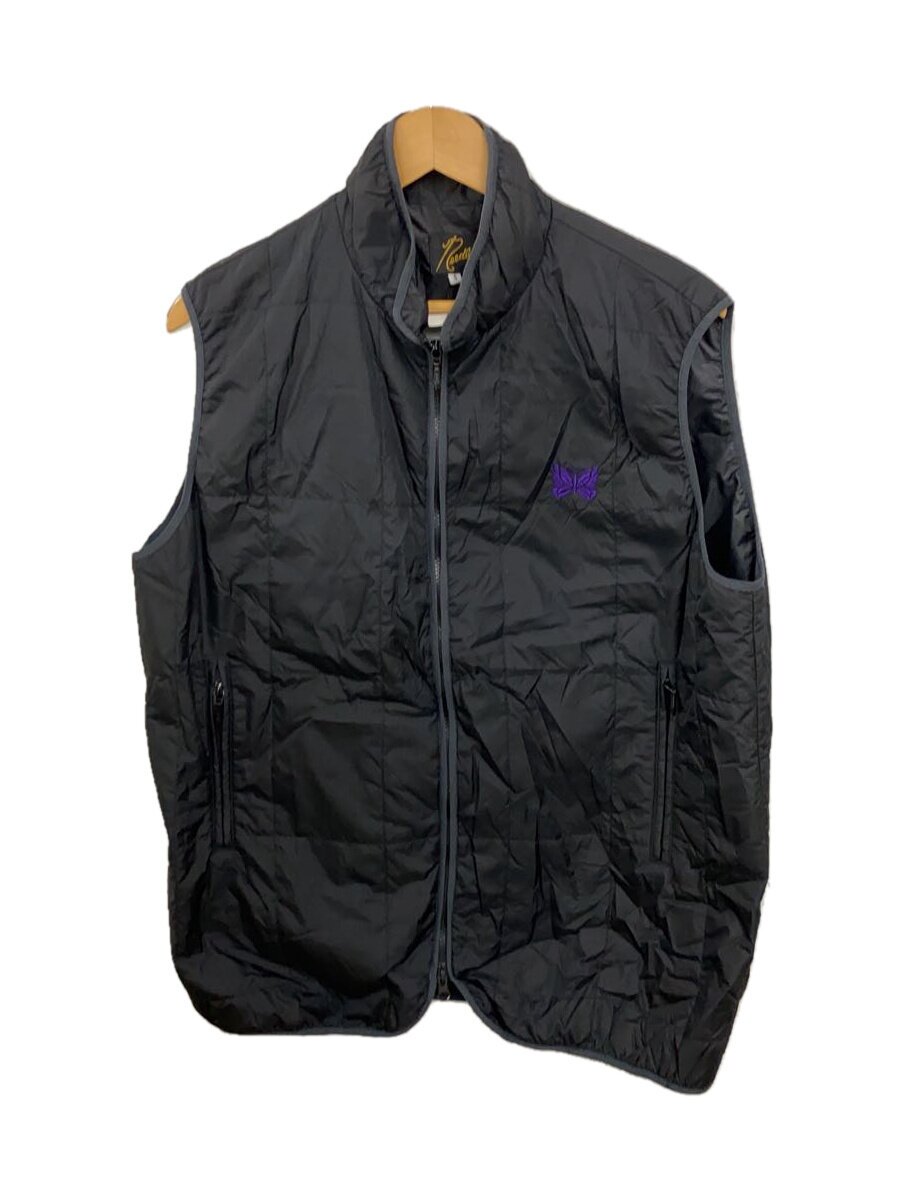 【中古】Needles◆URBS別注/Piping Quilt Vest/キルティングより良い/S/ナイロン/BLK/NS1693【メンズウェア】