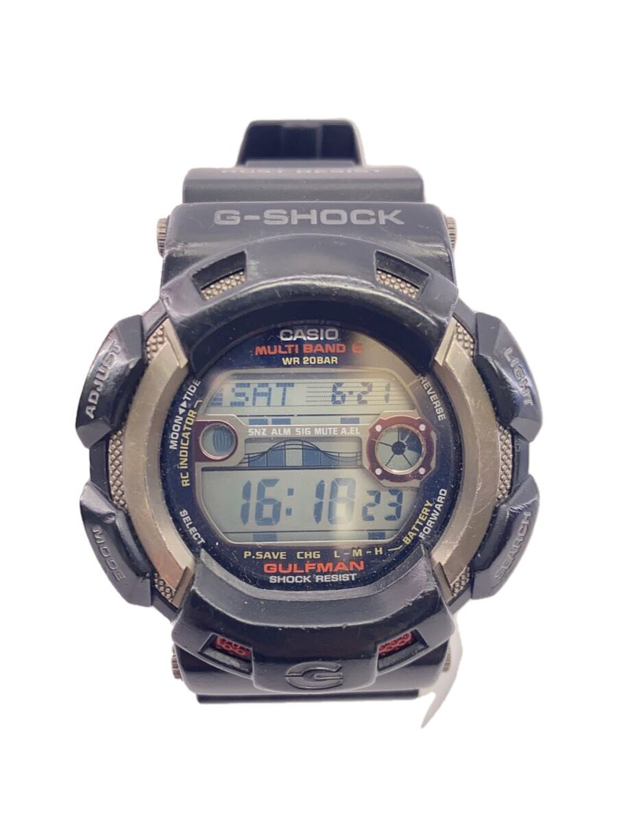 【中古】CASIO◆ソーラーウオッチ・G-SHOCK/デジタル/BLK【服飾雑貨他】