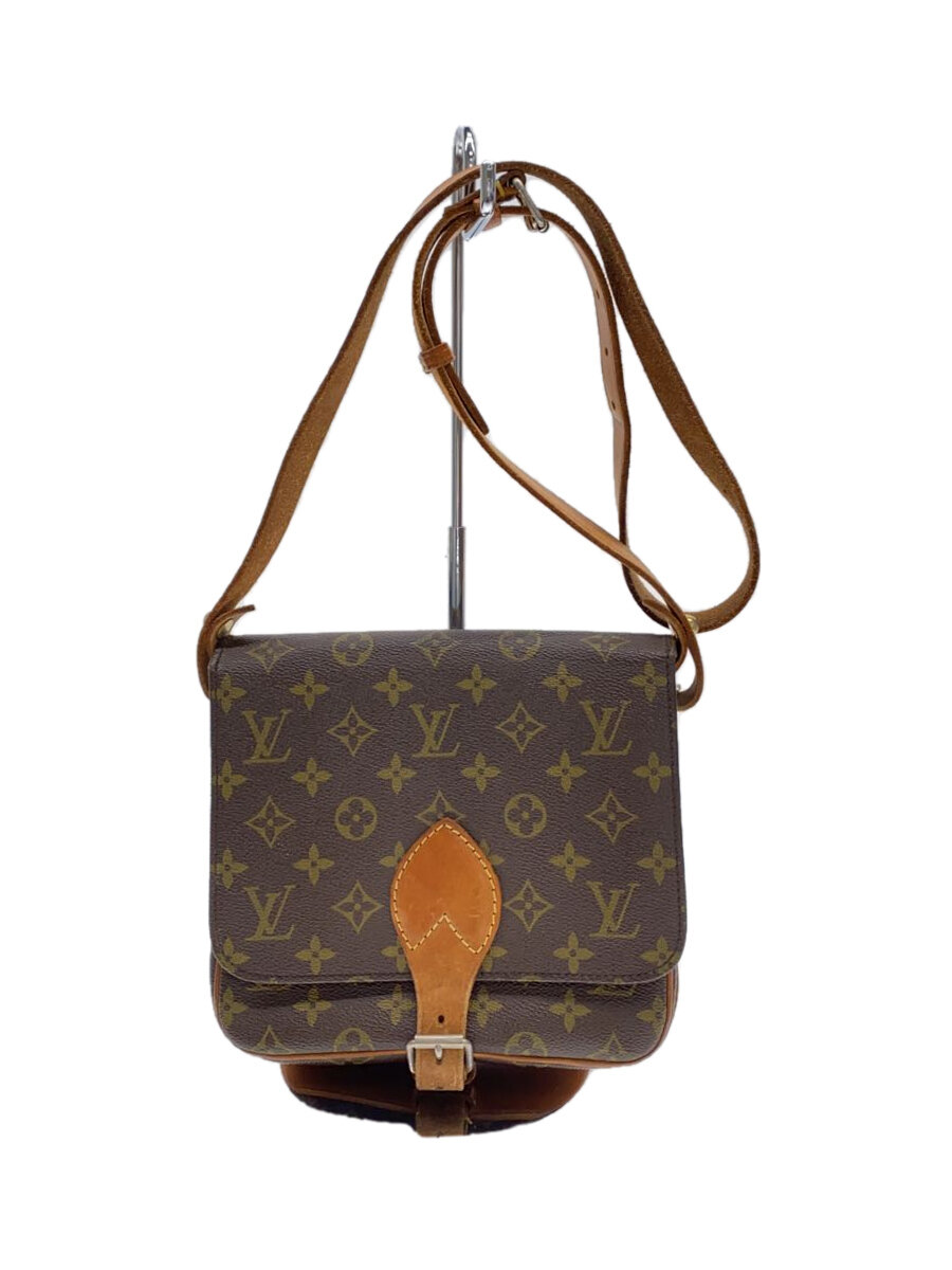 【中古】LOUIS VUITTON◆カルトシエールMM_モノグラム・帆布_BRW/PVC/BRW/総柄//【御徒面子】