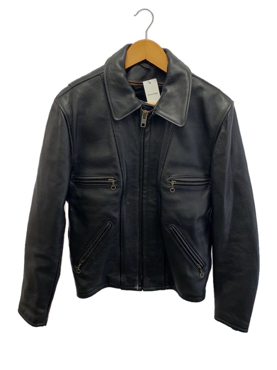 【中古】Schott◆シングルライダースジャケット/36/レザー/BLK/無地【メンズウェア】|2nd STREET 店