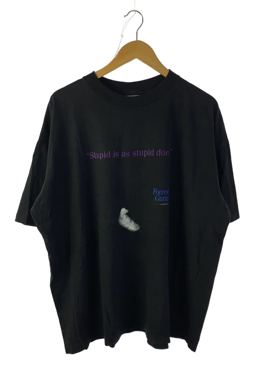 【中古】STANLEY DESANTIS◆90s/Forrest Gump/Stupid プルオーバー/XL/綿織物/BLK//【メンズウェア】