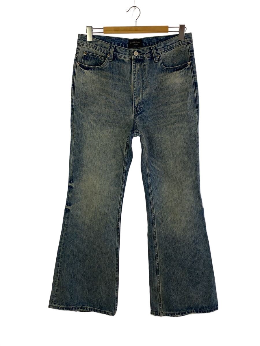 【中古】BALENCIAGA◆デニムフレアパンツ/不都合工業/S/綿織物/IDG/790405 TQW55【メンズウェア】