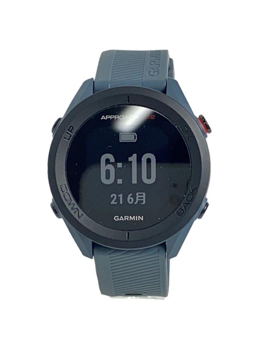 【中古】GARMIN◆ウオッチ/デジタル/天然ゴム/BLK/NVY/APPROACH S12【服飾雑貨他】