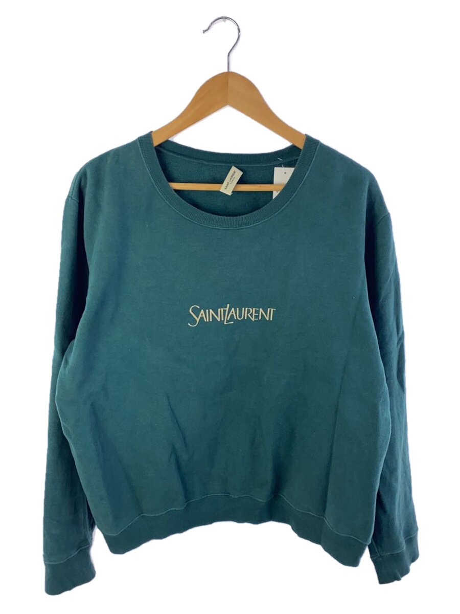【中古】SAINT LAURENT◆フロントロゴスウェット/XL/コットン/GRN/着用感有り【メンズウェア】|2nd STREET 店