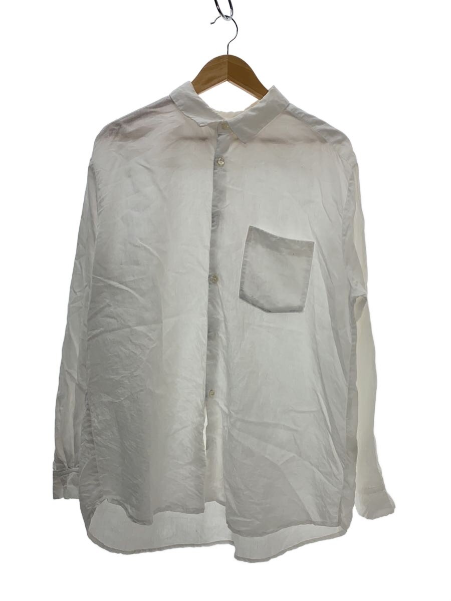 【中古】nest robe CONFECT◆長袖プルオーバー/4/リネン/WHT/02235-0058【メンズウェア】