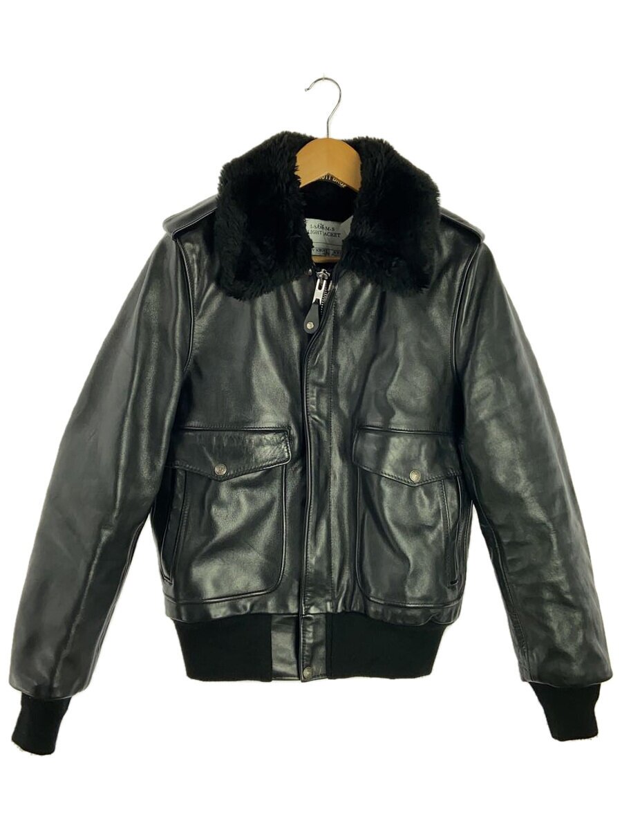【中古】Schott◆なめし革上衣・上衣/36/なめし革/黒いこと/7580/ボンバージャケット//【メンズウェア】