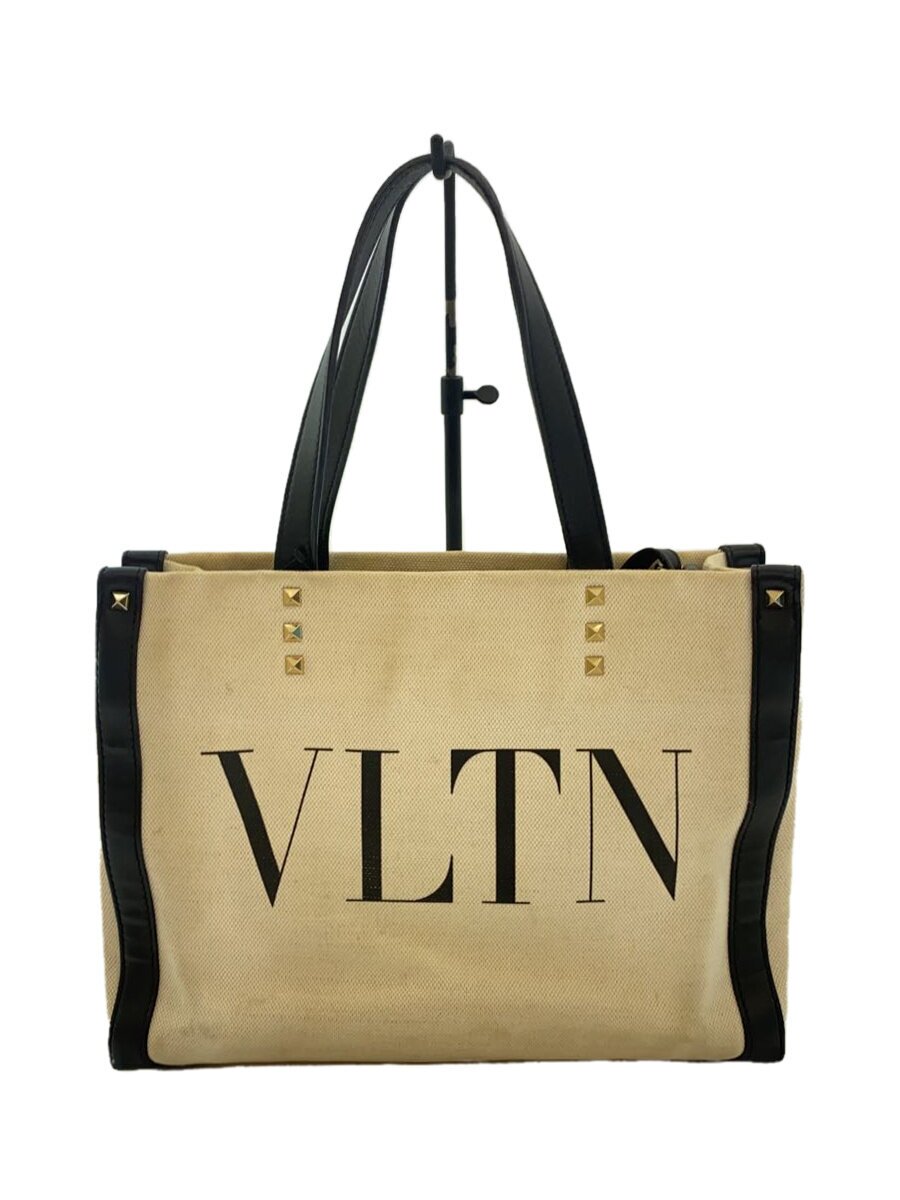【中古】VALENTINO GARAVANI◆2WAY/スタッズ/ハンドバック/ショルダーバッグ/帆布/ZW2B0H19FWB/物質の状態思いめぐらす【御徒面子】