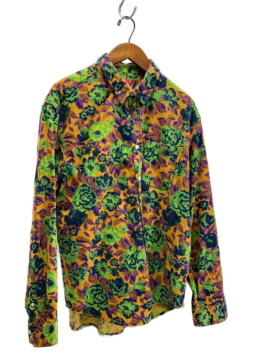 【中古】Supreme◆DIGI FLORAL CORDUROI SHIRT/長袖プルオーバー/L/綿織物/GRN/総柄【メンズウェア】