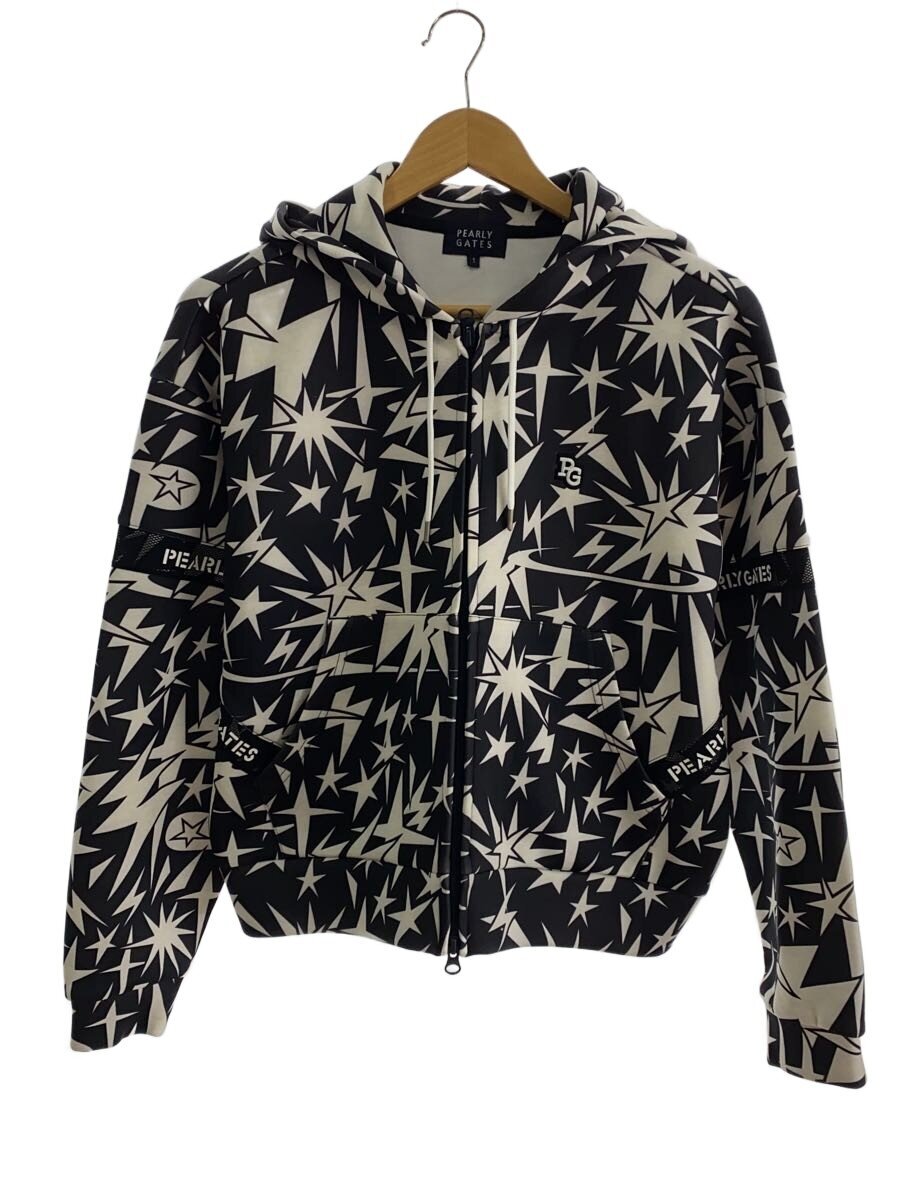【中古】PEARLY GATES◆25SS/鹿の子ダンボールボンディングフルジップフーディ/1/BLK/055-5162022//【レディース御召しもの】