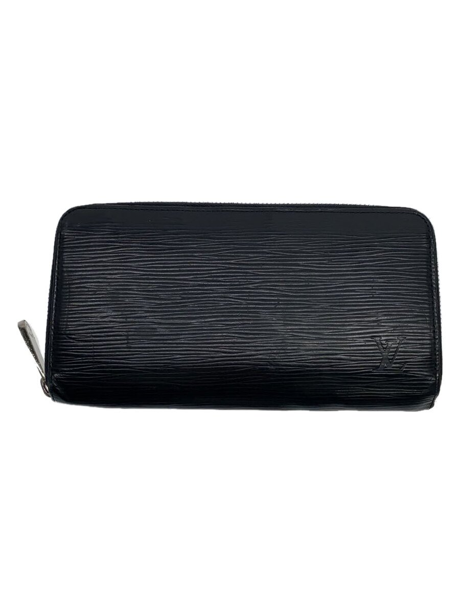 【中古】LOUIS VUITTON◆ジッピー・ウォレット_エピ_BLK/なめし革/BLK/メンズ【服飾雑貨他】