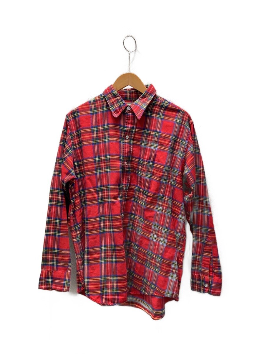 【中古】L.L.Bean◆フランネルプルオーバー/L/綿織物/RED/照合のしるし/usa製【メンズウェア】