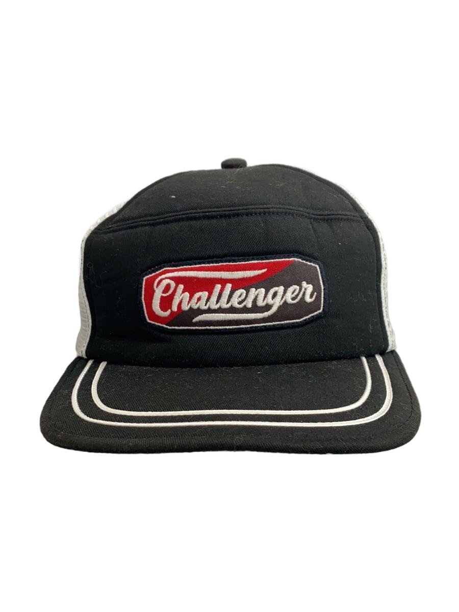 【中古】CHALLENGER◆TWO TONE LOGO CAP Black/メッシュ旗がしら/綿織物/BLK/メンズ【服飾雑貨他】