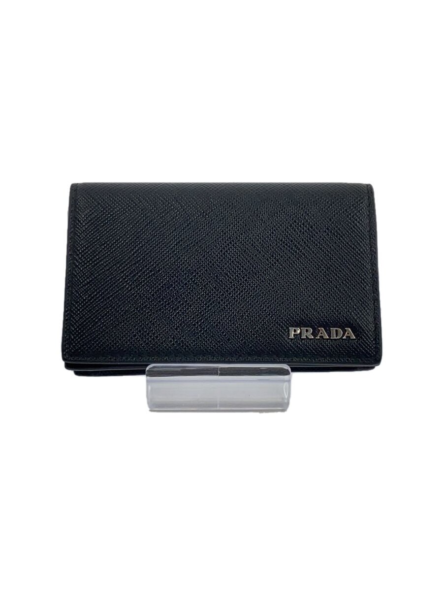 【中古】PRADA◆歌留多容れもの/なめし革/BLK/メンズ/2MC122 C5S【服飾雑貨他】