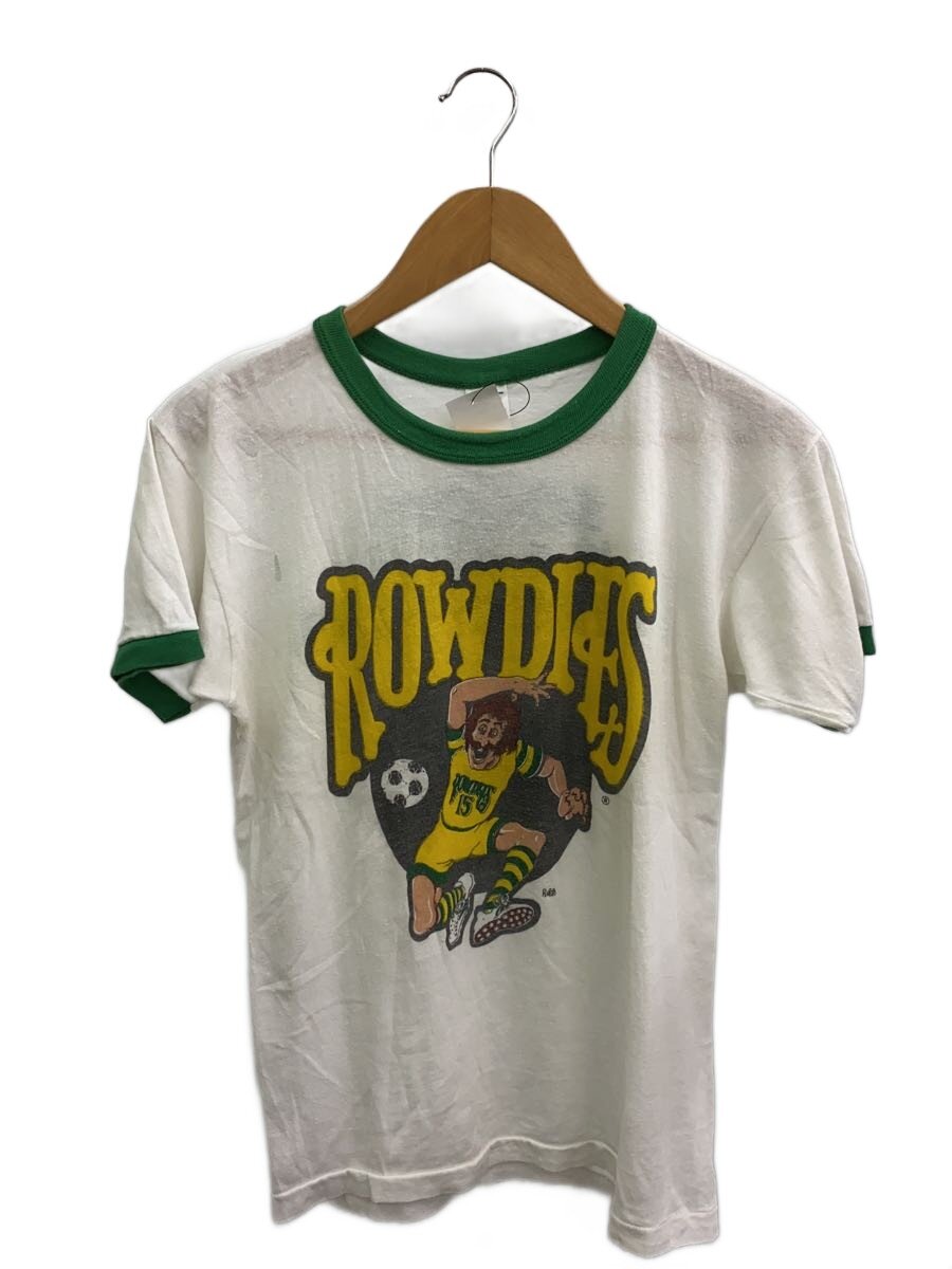 【中古】Champion◆80s/リンガーT/染み込み/蹴球/ROWDIES【メンズウェア】