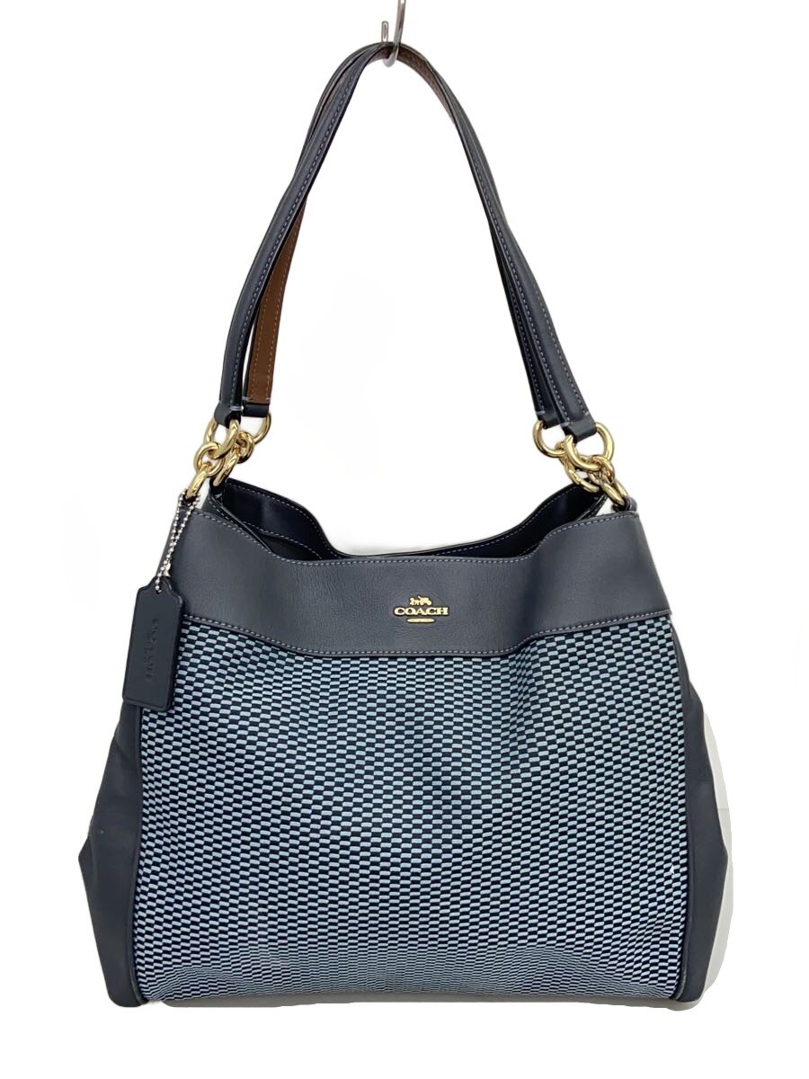 【中古】COACH◆ハンドバック/なめし革/BLU/D1857-F27575【御徒面子】