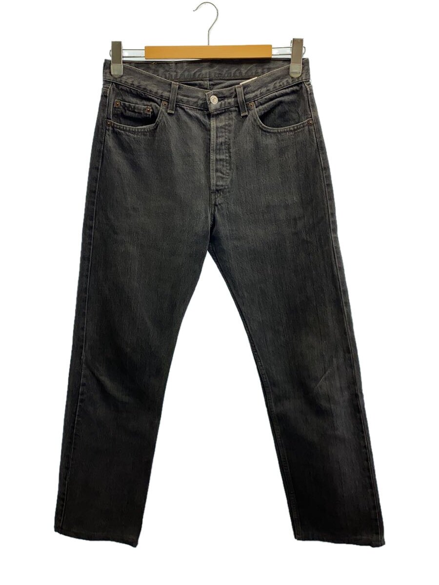 【中古】Levi’s◆90s 501 フランス共和国製/後染めブラックデニムパンツ/31×34/名取り草裏275【メンズウェア】