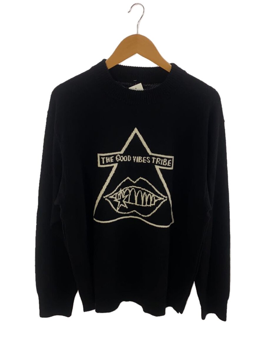 【中古】sacai◆編み物・スウェーター(朦々たる)/3/羊毛/BLK/24-03529M【メンズウェア】