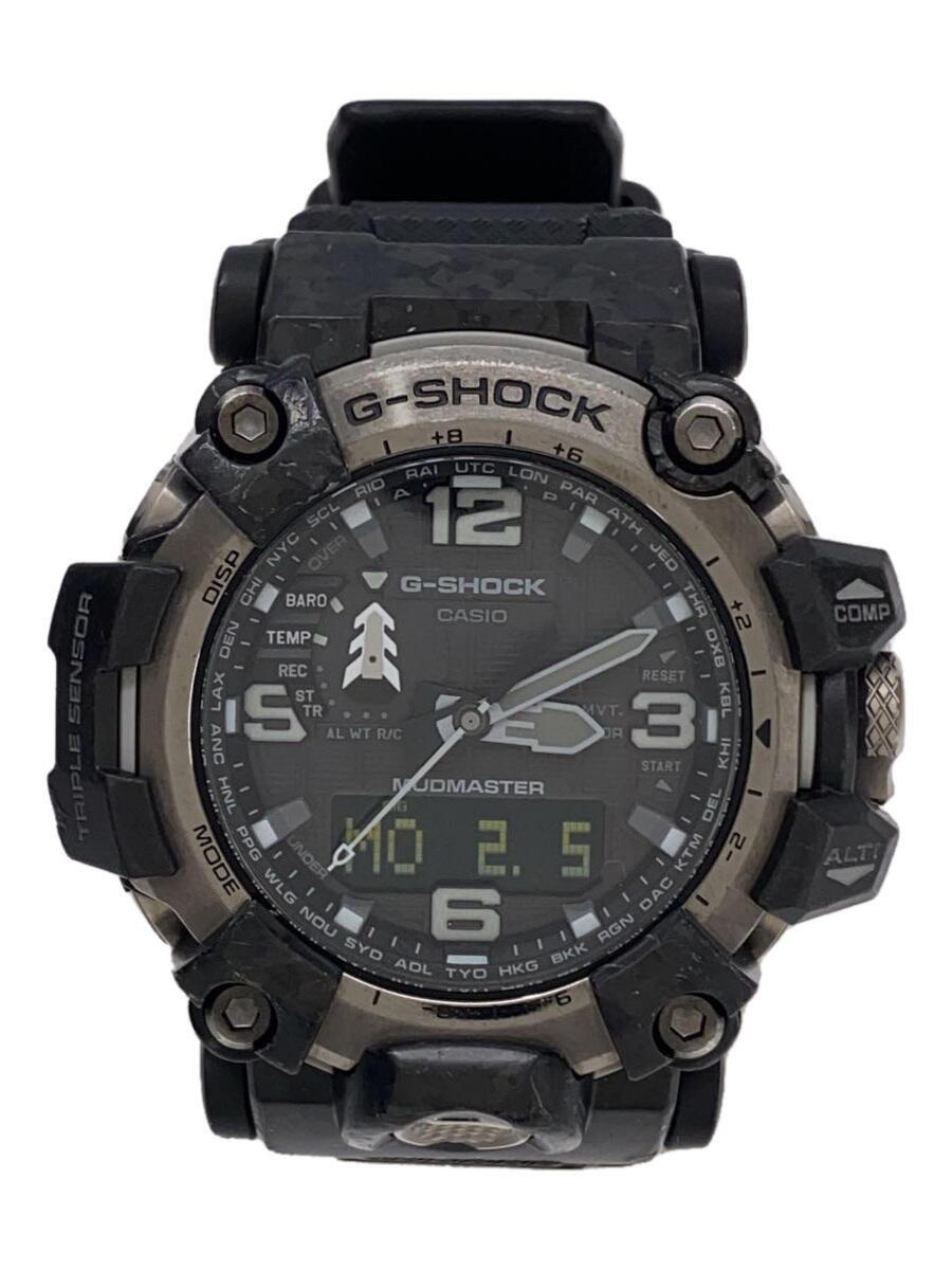 【中古】CASIO◆ソーラーウォッチ_G-SHOCK/デジアナ/思われ人/BLK/SS【服飾雑貨他】