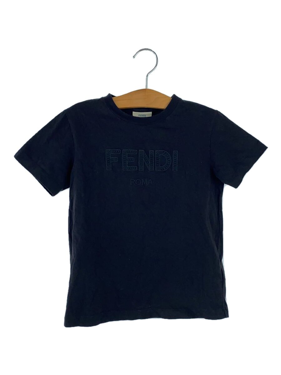 【中古】FENDI◆ティーシャツ/130糎/綿織物/BLK//【キッズ】