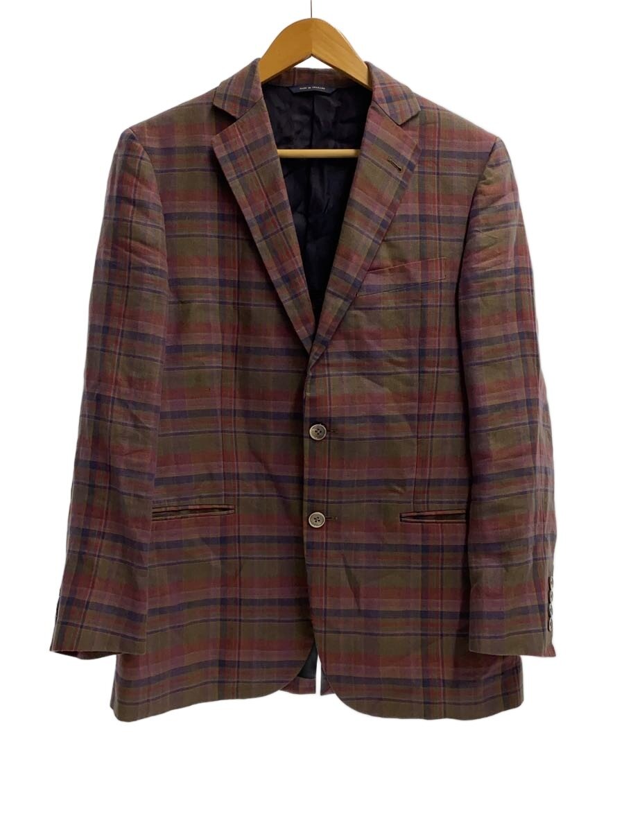 【中古】BROOKS BROTHERS◆1818/テーラードジャケット/38/リネン/パープル/チェック//【メンズウェア】|2nd STREET 店
