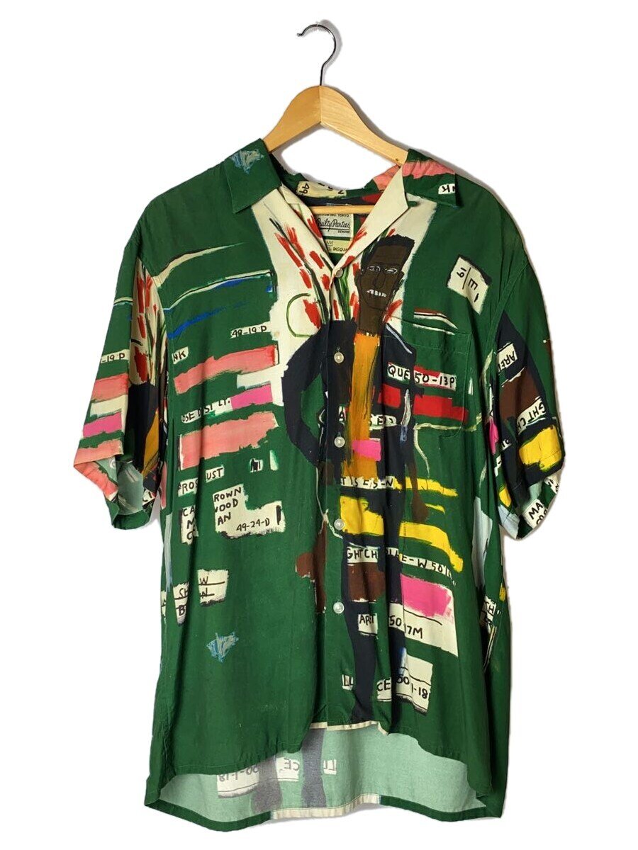【中古】WACKO MARIA◆アロハシャツ/L/人絹/GRN【メンズウェア】