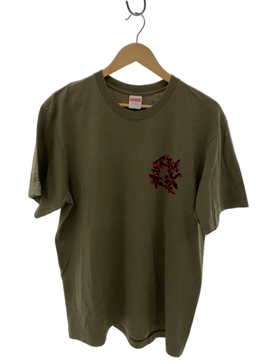 【中古】Supreme◆プルオーバー/L/綿織物/KHK/刷り上げる/当て嵌める感有【メンズウェア】