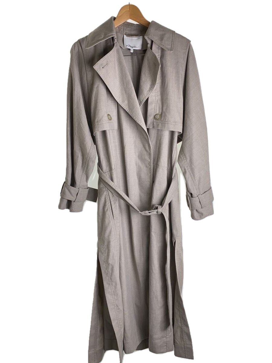 【中古】3.1 Phillip Lim◆ステンカラー厚地の外套/XS/羊毛/BEG/P191-8896WFB【レディース御召しもの】