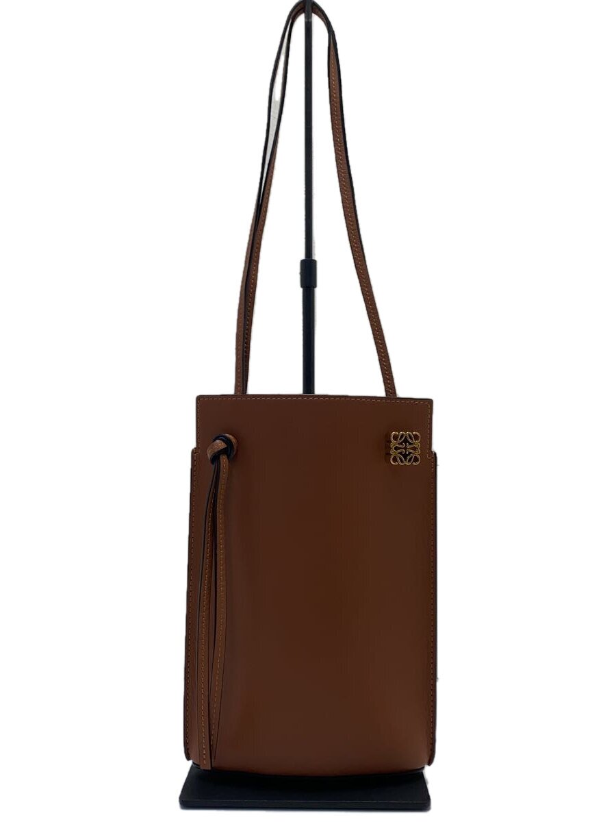 【中古】LOEWE◆ショルダーバッグ/なめし革/BRW/C630R12X01【御徒面子】