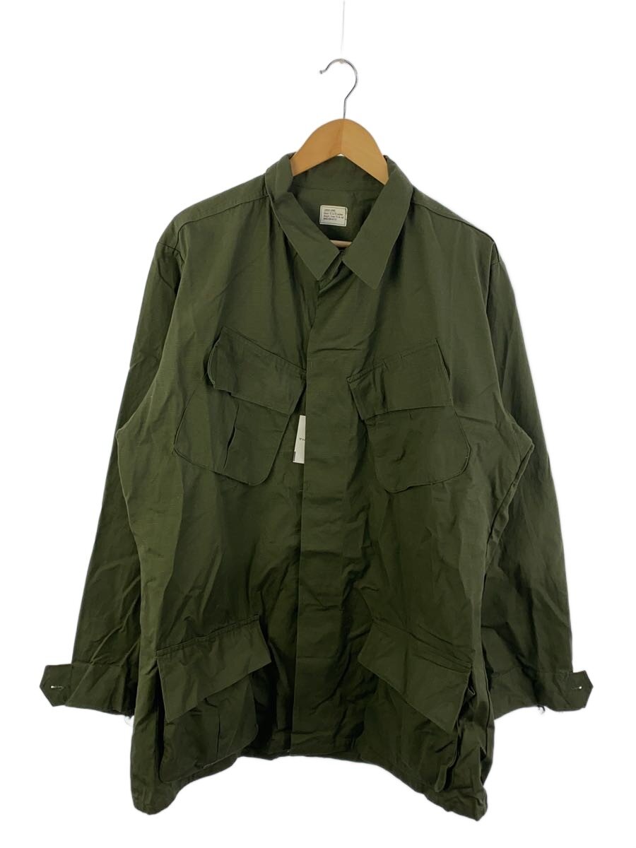 【中古】US.ARMY◆60s/ファティーグジャケット/5th/L/リップストップコットン/KHK/左肩裂け目有り【メンズウェア】